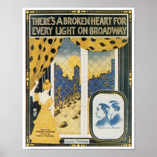 Há um poster de Coração Quebrado