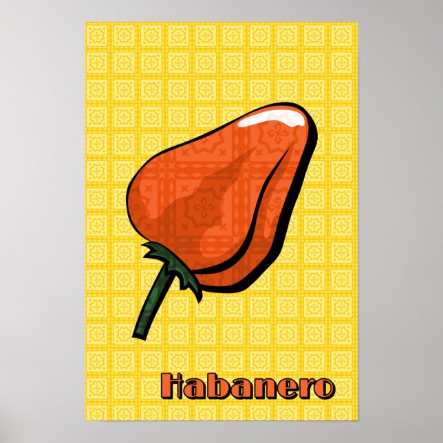 Habanero Chili Pepper Poster (Frente)