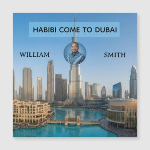 Habibi Venha Para Dubai Nome Personalizado Viagem