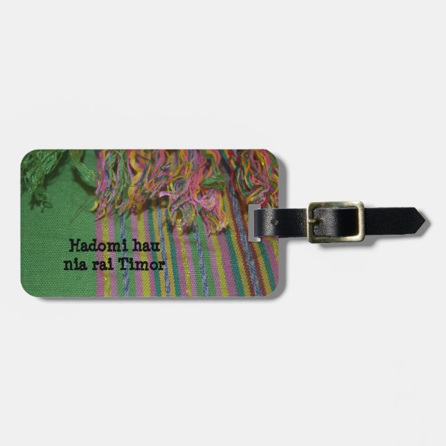 Hadomi hau nia rai Timor - Etiqueta de Bagagem (Frente Horizontal)