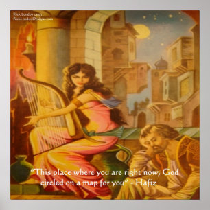 Hafiz "Círculo de Deus" Poster de citação de Sa