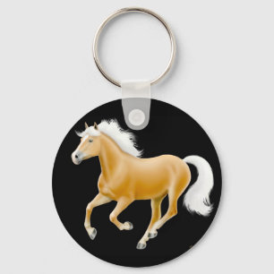 Haflinger Palomino Horse Chaveiro Black