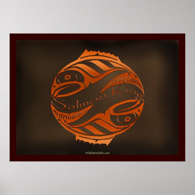 HAIDA SALMON KING Art Poster (Frente)