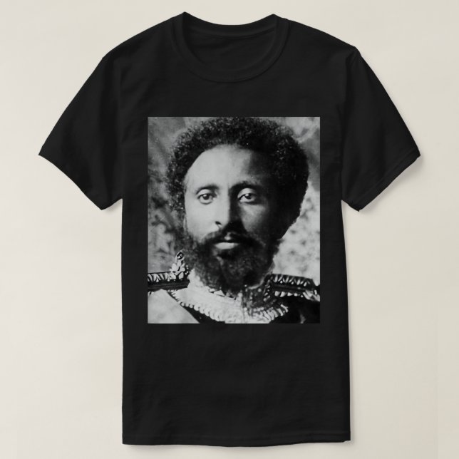 Haile Selassie Etiópia T-Shirt (Frente do Design)