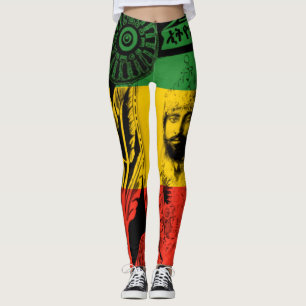 Haile Selassie Leggings Lion de Judah Design