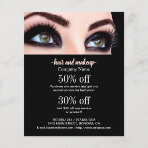 hair and makeup business personalized flyer