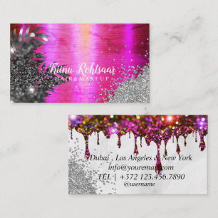 HAIR MAKE UP Glitter Sparparte Cartão de visita