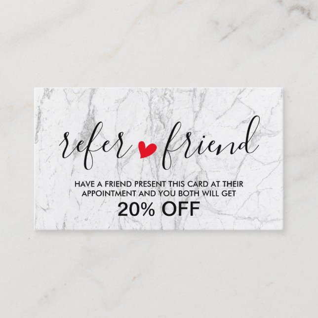 Hair & Makeup Artist Modern Marble Salon Referral (Frente)