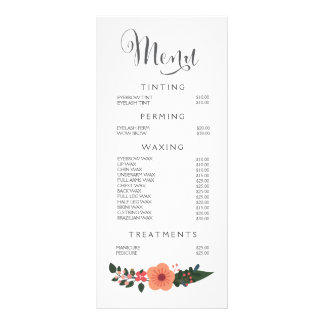 Hair Nail Salon Beauticitic Menu Floral Price List