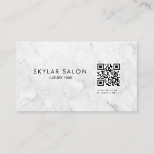 Hair Salon Hair Extensões QR Cartão de visita