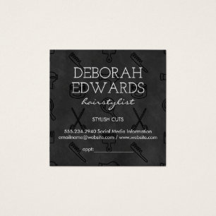 Hair Stylist Tools Chalkboard Background