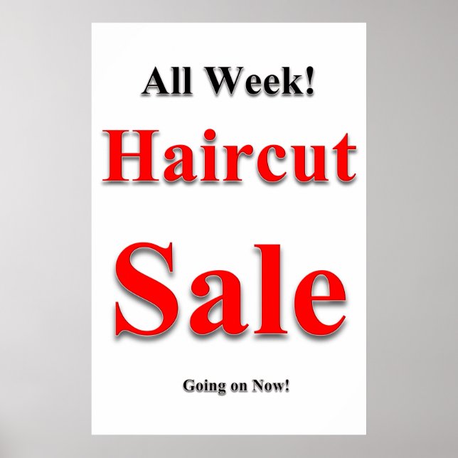 Haircut Sale Beauty Salon Poster (Frente)