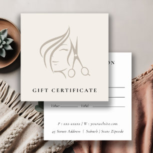 Hairstylist Certificado de Presente de Tesoura de