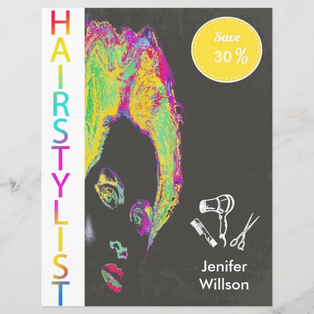 Hairstylist Discount Offer Flyer (Frente)