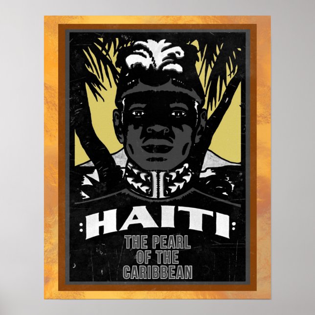 HAITI A pérola do Poster Caribe (Frente)