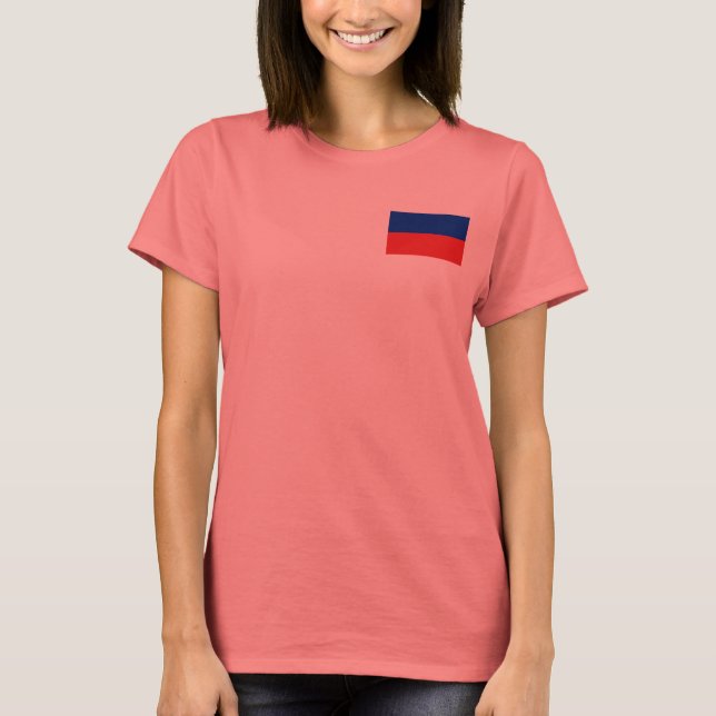 Haiti Flag e Map dk T-Shirt (Frente)