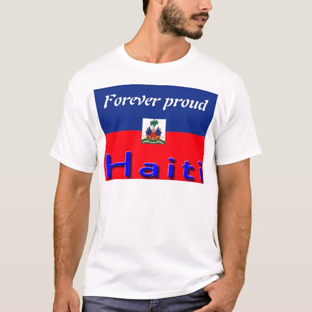 haiti flag mens t-shirt (Frente)