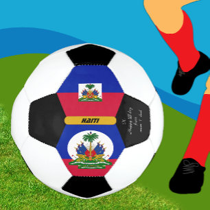 Haiti Personalizado, Bandeira, Bola de Futebol Fot