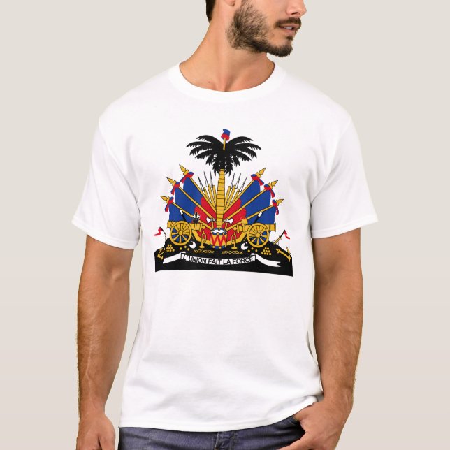 Haitiano - casaco de armas T-Shirt (Frente)