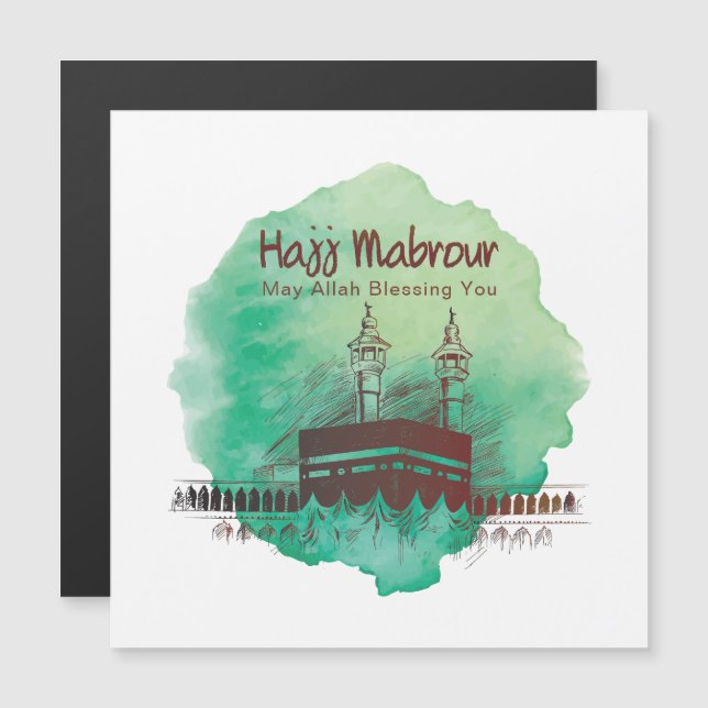 Hajj Mubarak, Kaaba Sagrada em Meca Arábia Saudita (Frente/Verso)