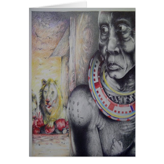 Hakuna Matata Kenya Masai Saudação Cartão Vertical (Frente)