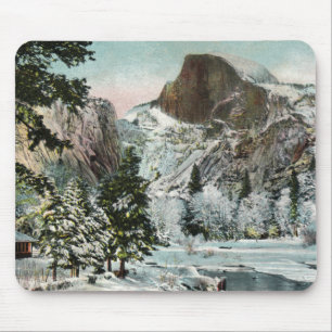 Half Dome, Yosemite no Mousepad de inverno