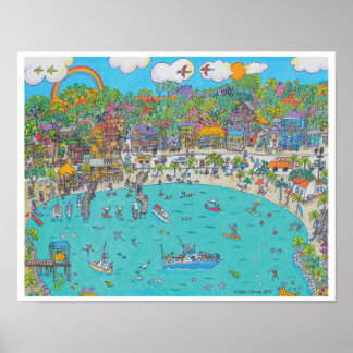 Half Moon Bay, Impressão Roatan, Honduras