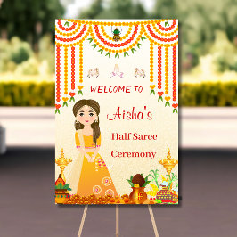 Half Saree sinal de boas-vindas Halff sari poster