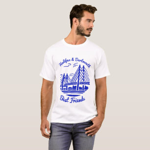 Halifax & Dartmouth melhores amigos Camisa Nova Es