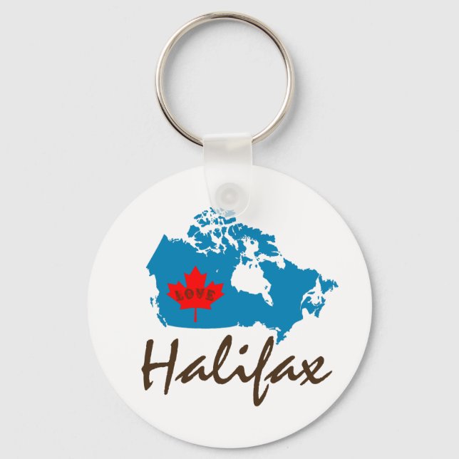 Halifax Nova Escócia Personaliza o chaveiro do Can (Frente)