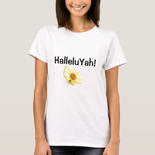 HalleluYah! O t-shirt das mulheres (Frente)