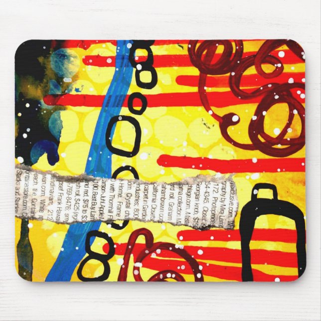 Hallie Engel Mousepad urbano amarelo (Frente)