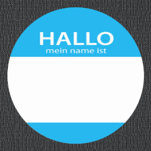 Hallo Mein Name Ist German Hello nome de etiqueta