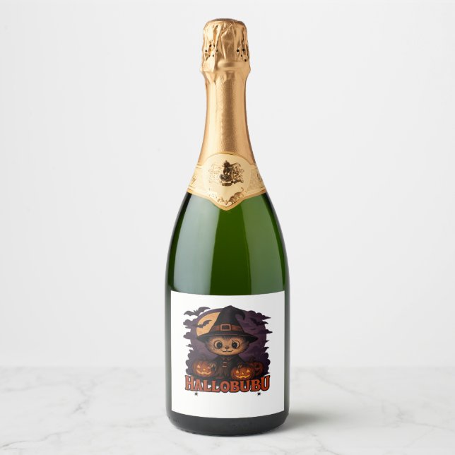 Hallobubu Halloween Cute & Spooky Wity Cat T-Shir (Frente)