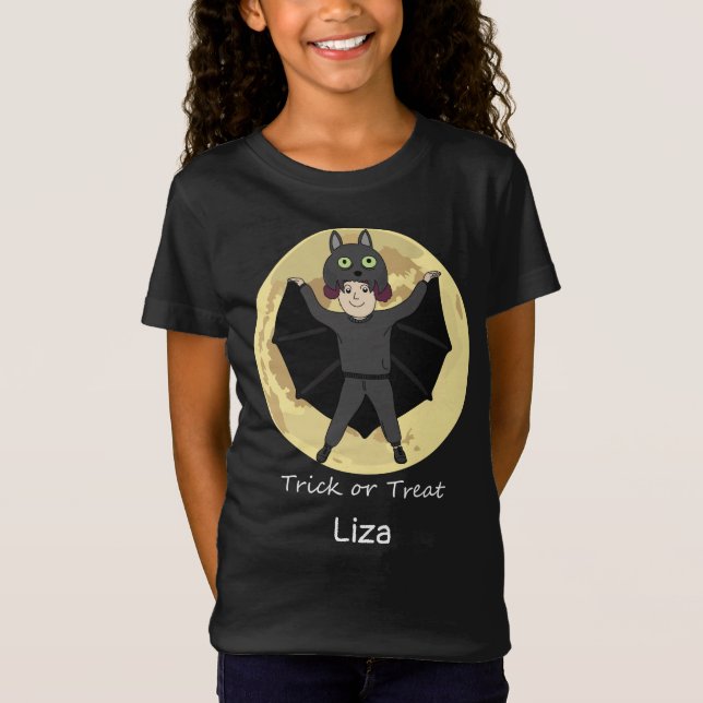 Halloween Bat Costume T-Shirt (Frente)