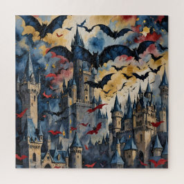 Halloween Bats Gouache Quebra-cabeça