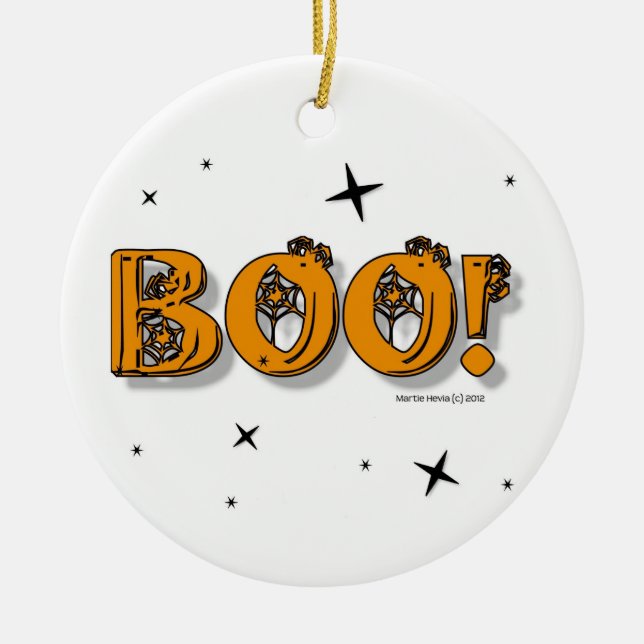 Halloween Boo! Ornamento (Frente)