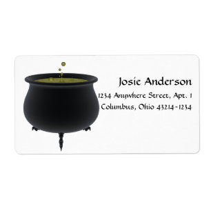 Halloween Bubbling Cauldron Endereço Etiquetas 1