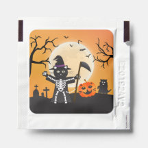 Halloween Cat Grim Reaper