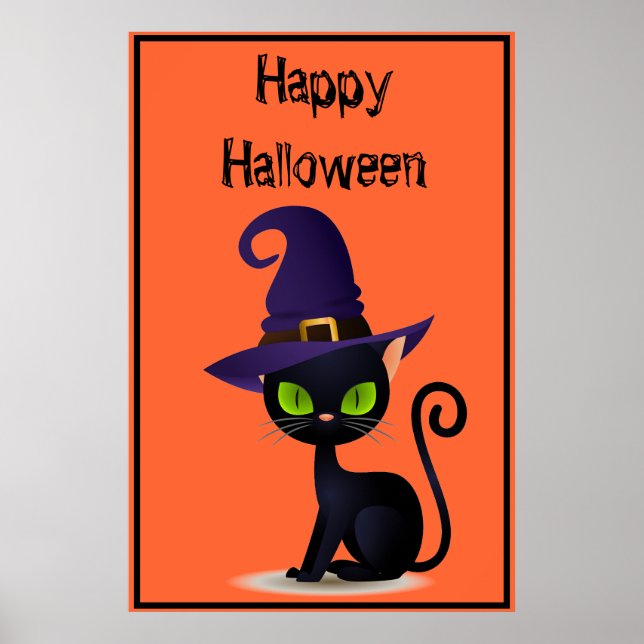 Halloween Cat Poster (Frente)
