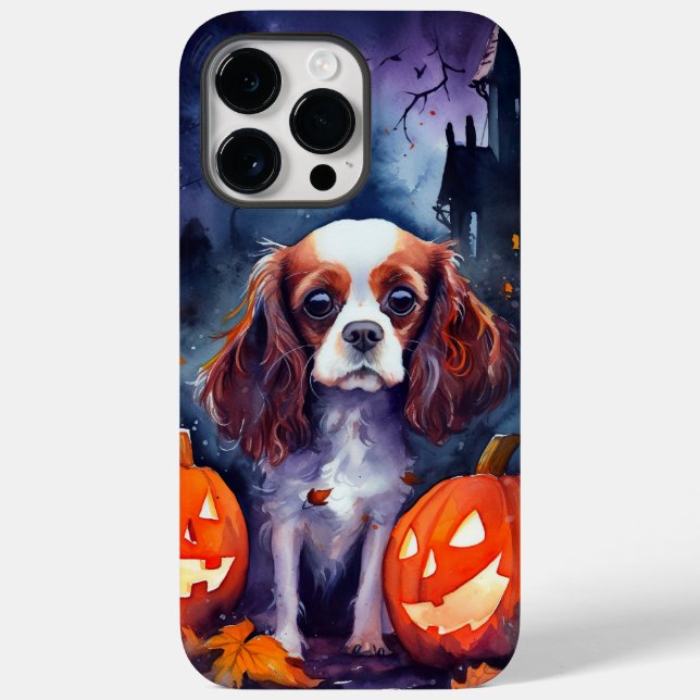 Halloween Cavalier King Charles Spaniel Pumpkins (Verso)