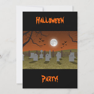 Halloween: Cena de Gravidez: Cartão de Convite