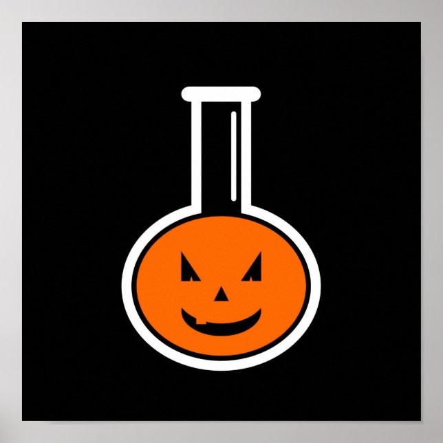 Halloween Chemistry Pumpkin Poster (Frente)