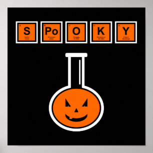Halloween Chemistry Spooky Pumpkin Poster