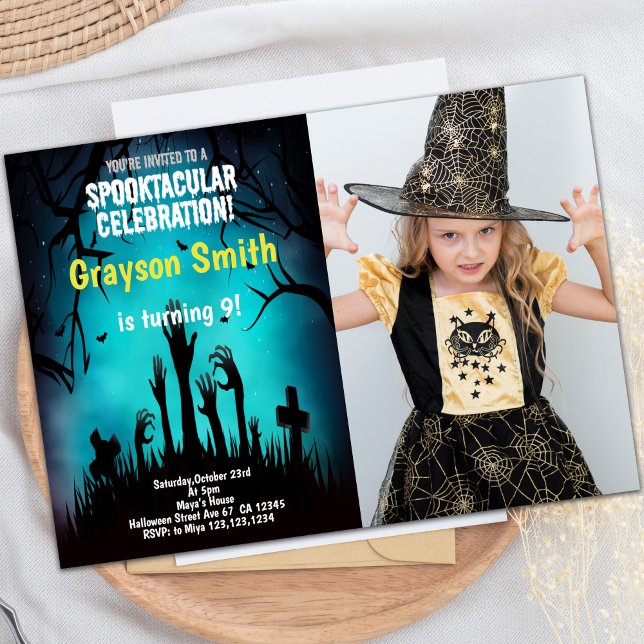 Halloween - Convites de Halloween com Foto (Halloween Halloween Invitations with photo)