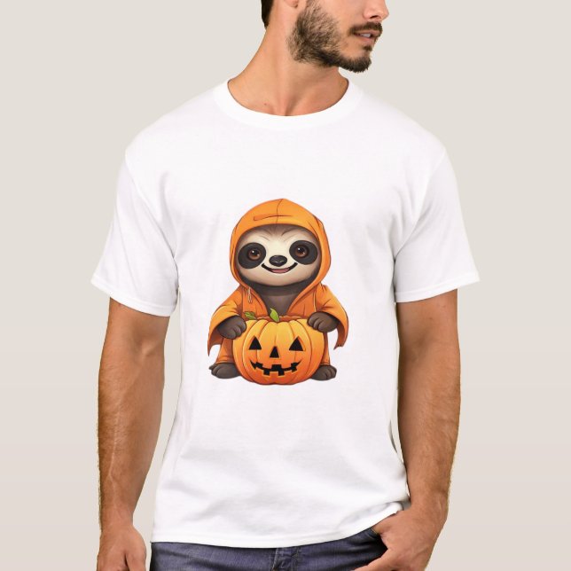 Halloween Cute Sloth Classic T-Shirt (Frente)