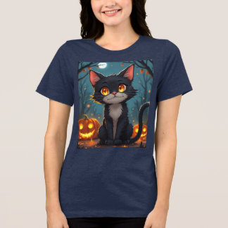 Halloween Devil Cat: Camiseta Misquívora e Spooky