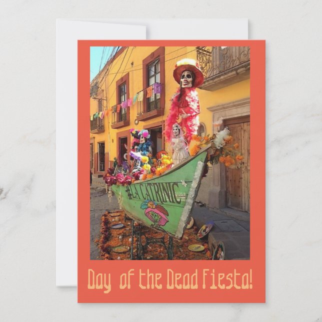 halloween, dia dos mortos, convite colorido (Frente)