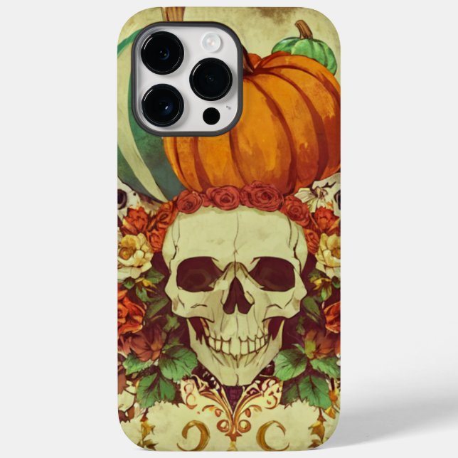 Halloween/esqueleto/queda/abóbora iPhone/iPad case (Verso)