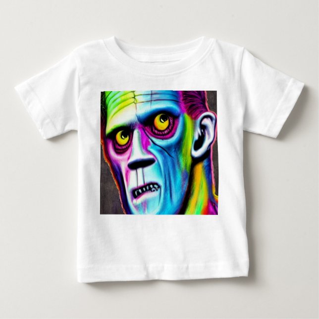 Halloween Frankenstein Baby T-Shirt (Frente)